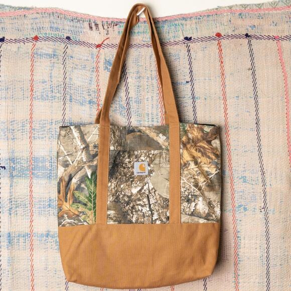 Upcycled handmade carhartt x realtree tote bag - Picture 1 of 7